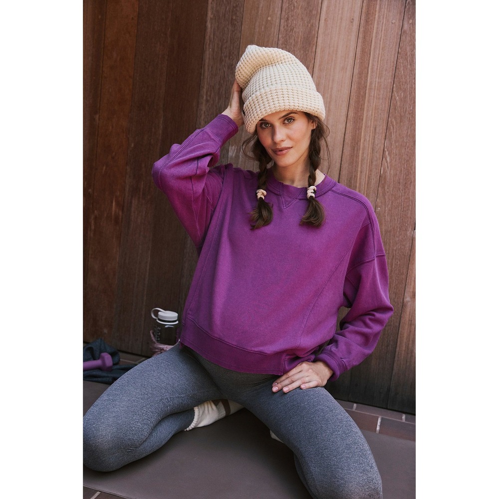 FP Movement x Hatch Intercept Maternity Pullover Purple Sweatshirt Large